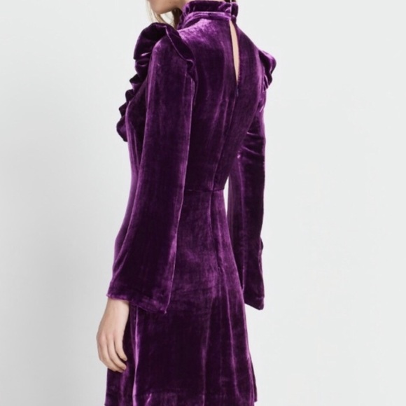 NWT Sandro Purple Velvet Emily Dress - Size M - Picture 2 of 10